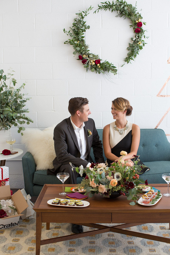 Retro holiday fondu party Inspiration