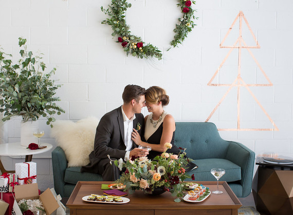 Retro holiday fondu party