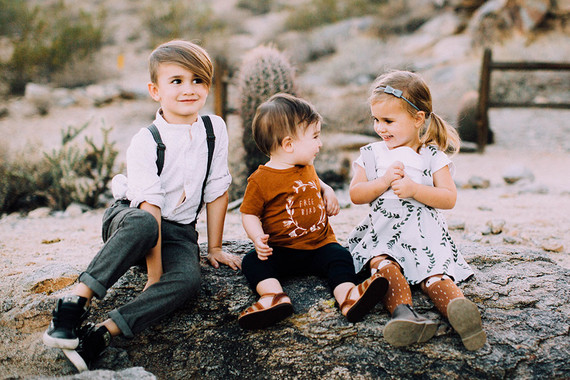 Modern desert family photos