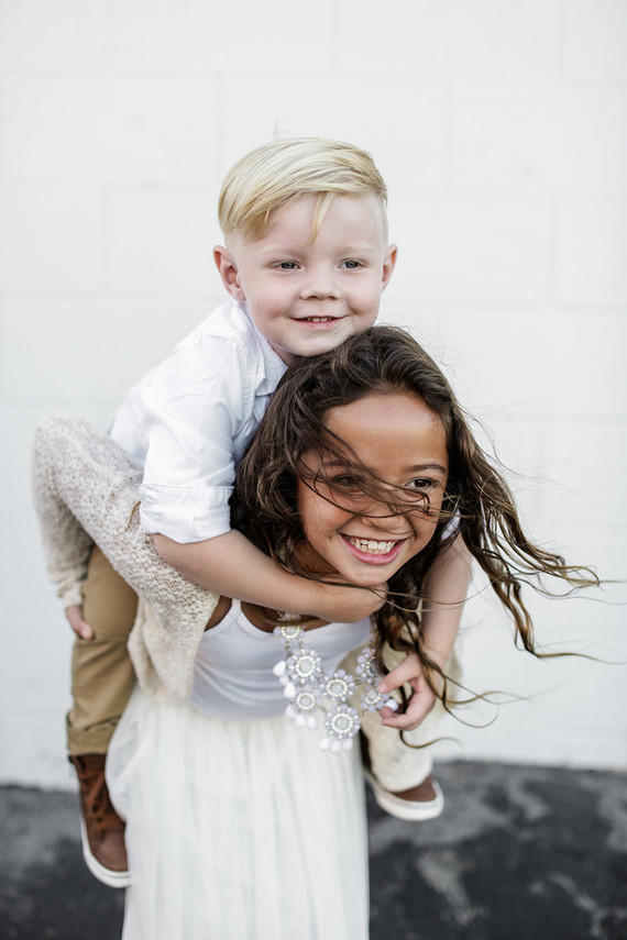 All white family photos