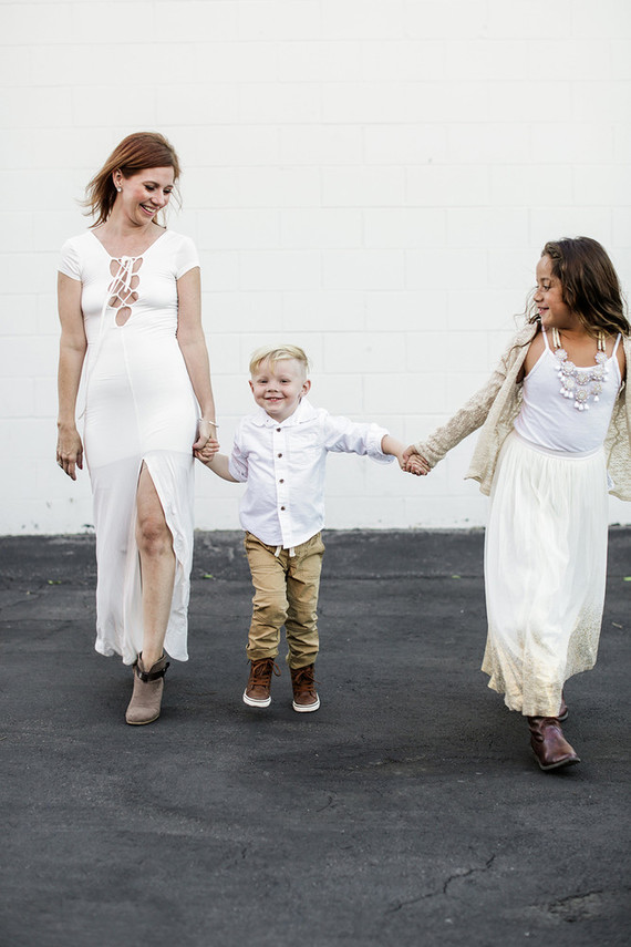 All white family photos