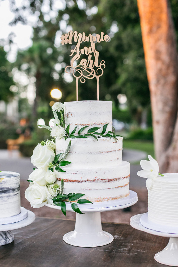 White wedding cake