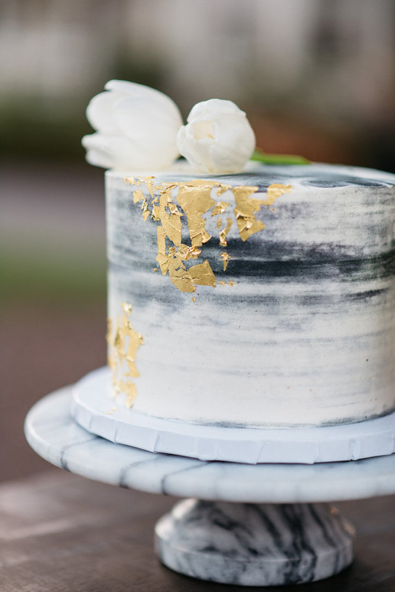 White wedding cake