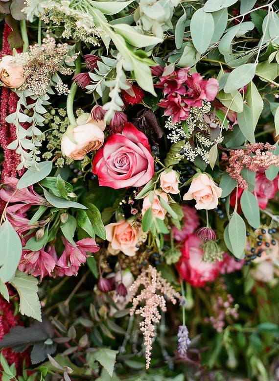 Floral wedding bar