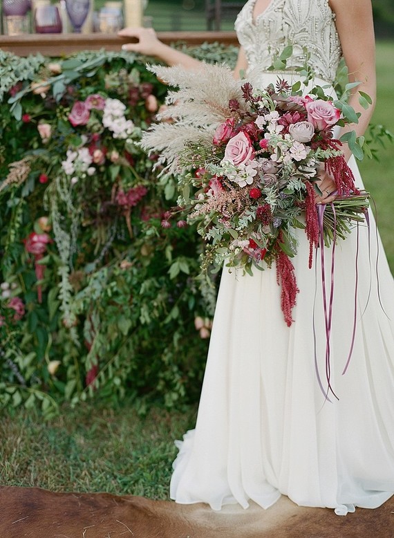 Bohemian bridal bouquet