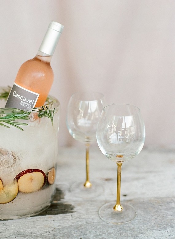 Rose wedding cocktails