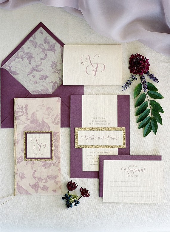 Fall wedding invitation