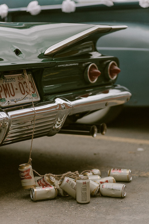 Vintage wedding car