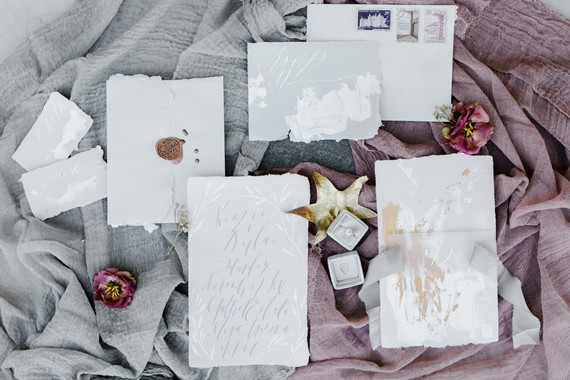Romantic wedding invitations