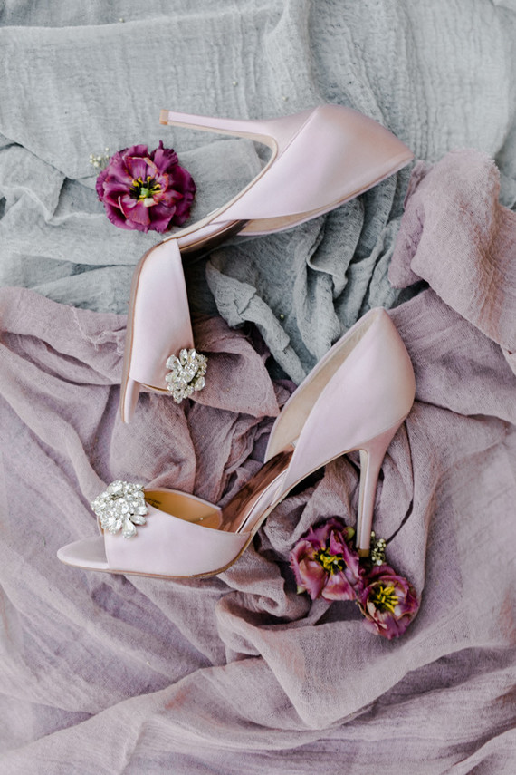 Blush wedding shoes