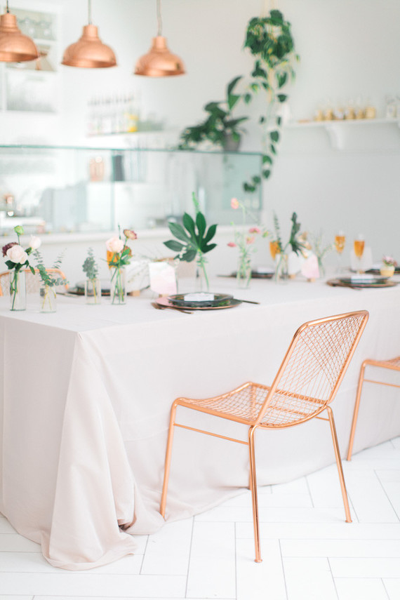 Modern bridal shower at a tea house