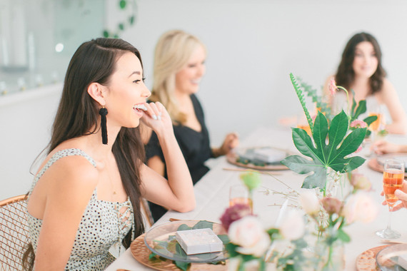 Modern bridal shower at a tea house