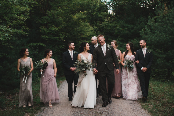 Blush bridesmaids