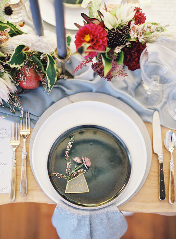 Blue and red wedding ideas