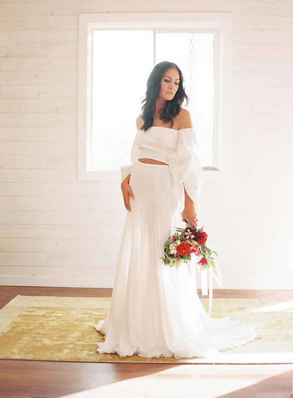 Two piece wedding dress