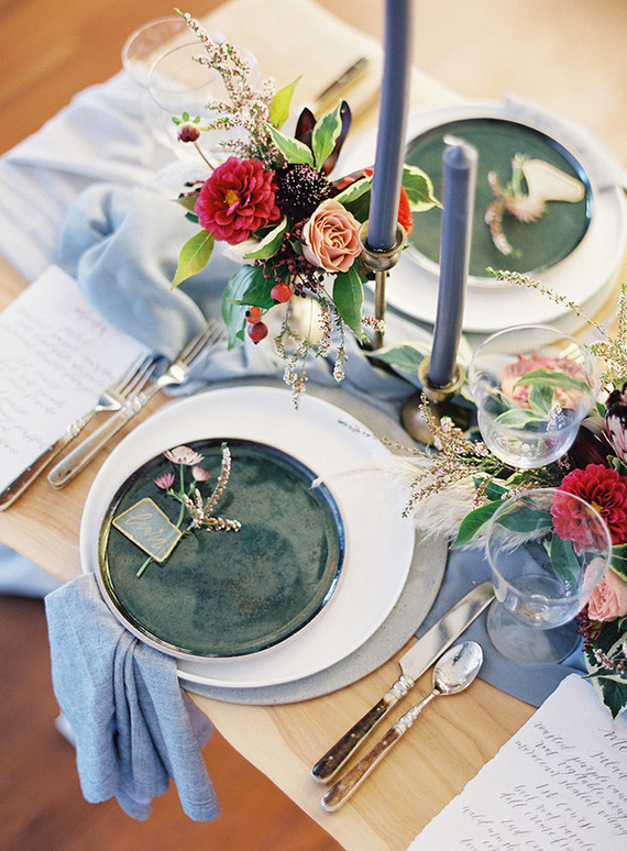 Blue and red wedding ideas