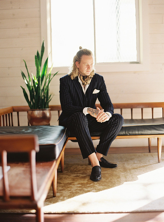 Stylish groom attire