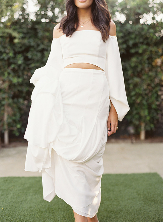 Two piece wedding dress