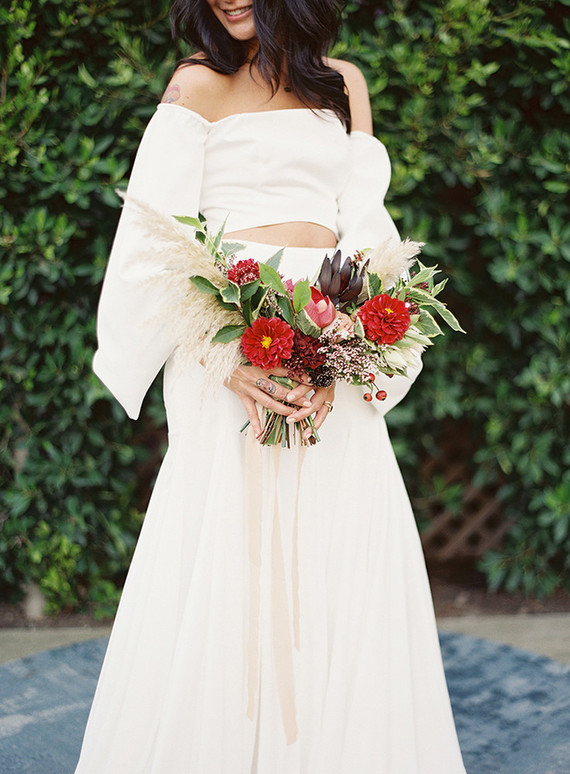 Two piece wedding dress