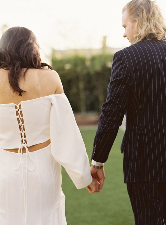 Two piece wedding dress