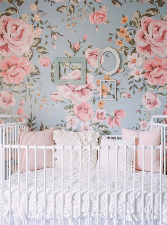 Floral shabby chic vintage nursery