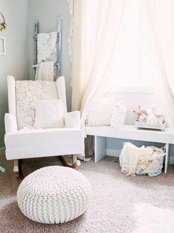 All white vintage nursery