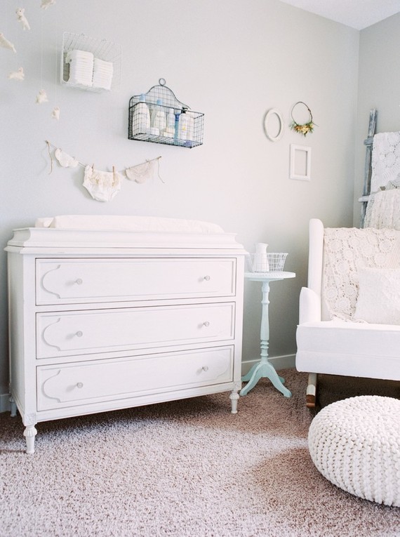 All white vintage nursery
