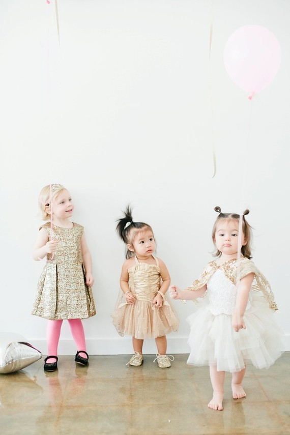 modern gold and white kids new years eve party