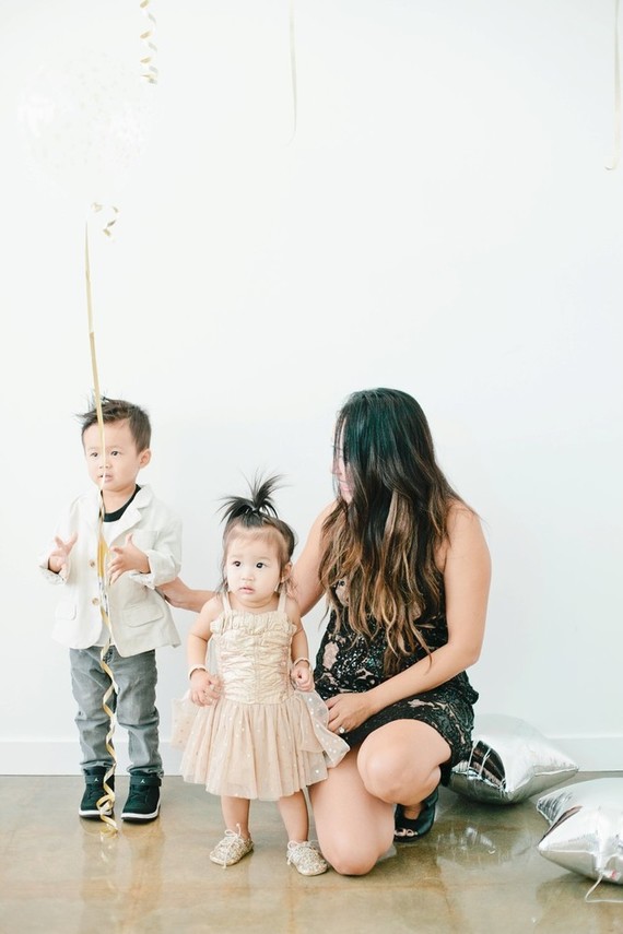 modern gold and white kids new years eve party