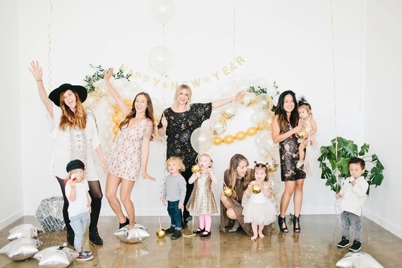 modern gold and white kids new years eve party