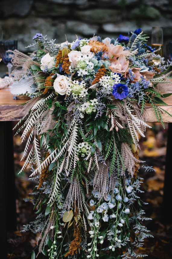 Bohemian wedding florals