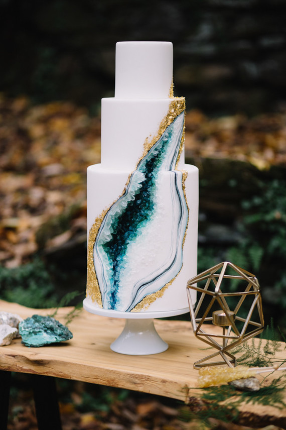 Geode wedding cake