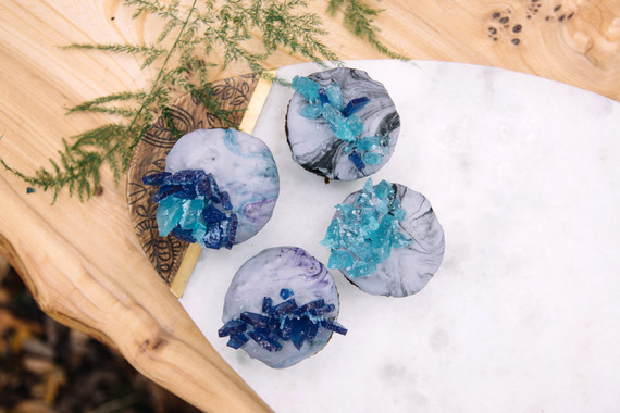 Crystal inspired desserts