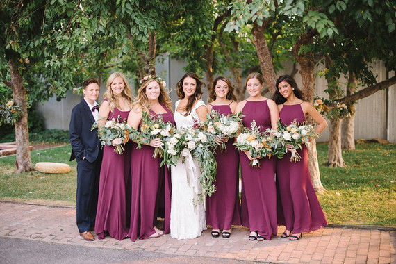 Burgundy bridesmaid dresses Inspiration