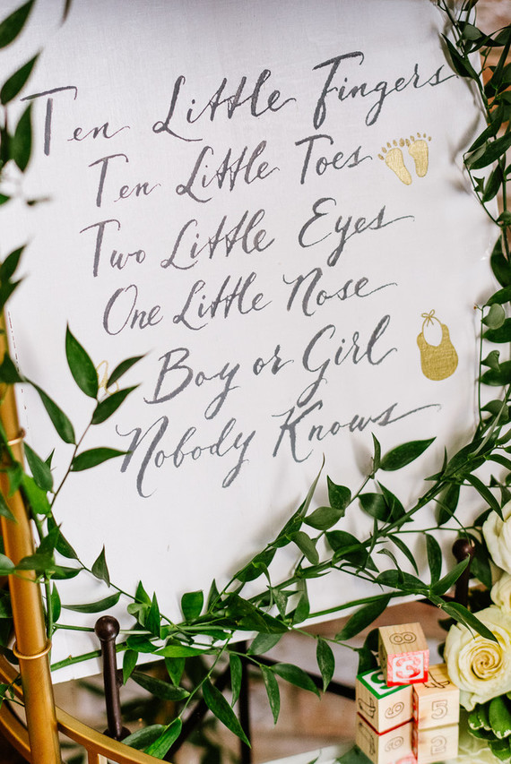 Elegant winter gender neutral baby shower