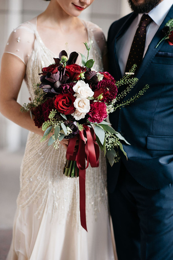 Red and white bouquet