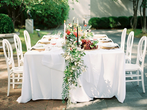 Garden wedding reception