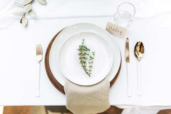 Garden wedding reception