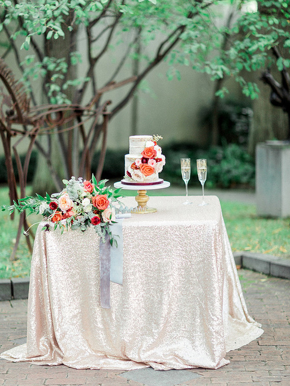 Floral wedding cake
