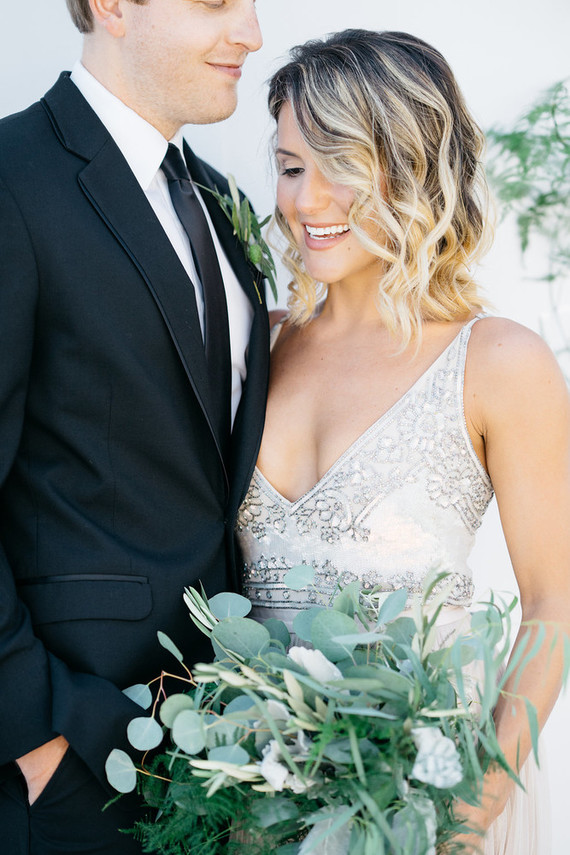 Green bridal bouquet