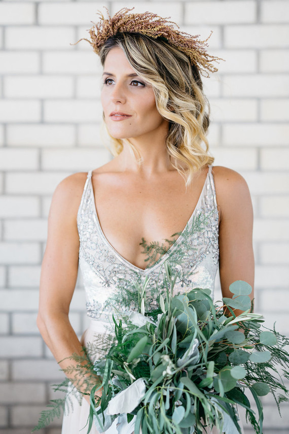 Green bridal bouquet