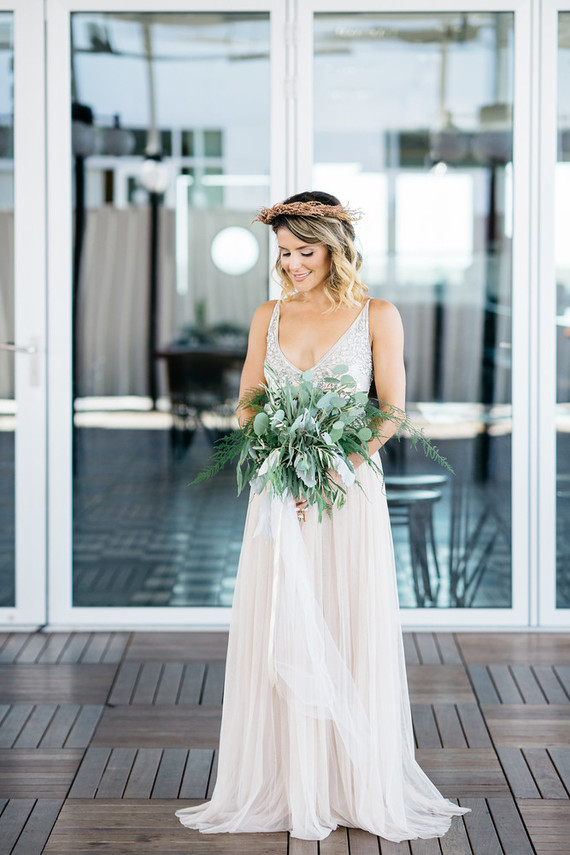 Green bridal bouquet