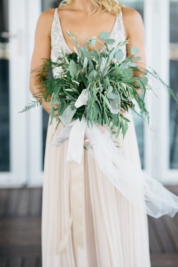 Green bridal bouquet