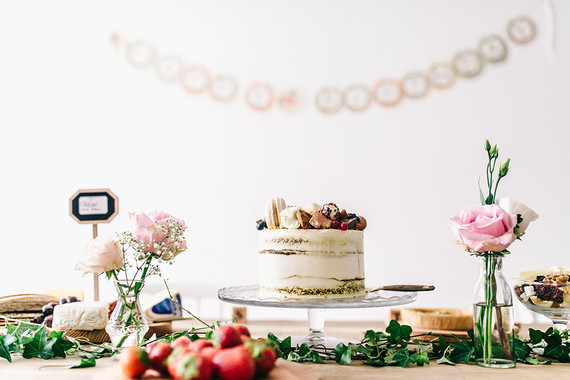 Ice cream and floral 1st birthday party