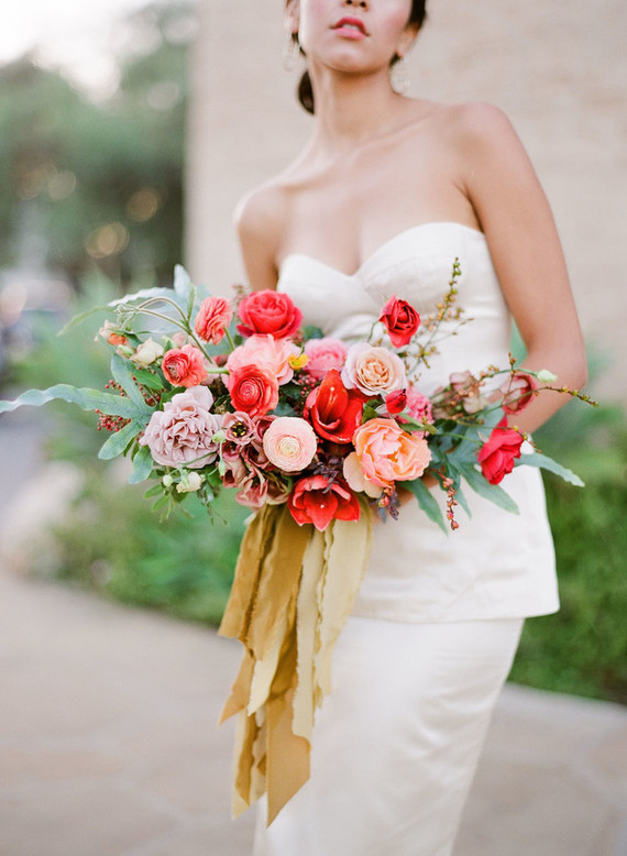 Bright bridal bouquet