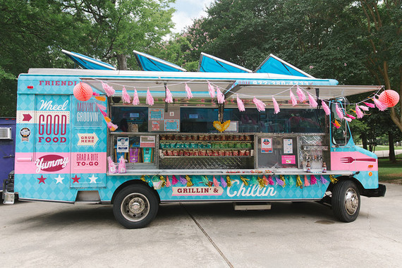 food truck at wedding