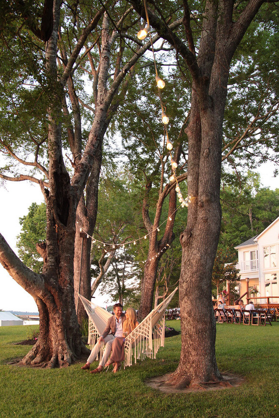 lakeside wedding reception