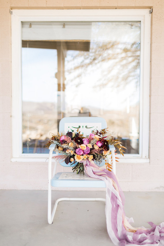 Purple bridal bouquet