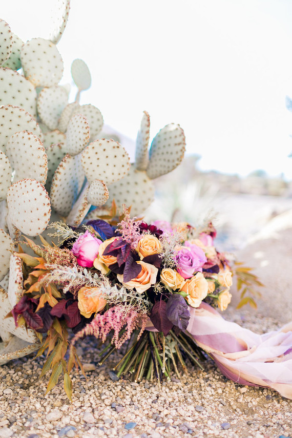 Purple bridal bouquet