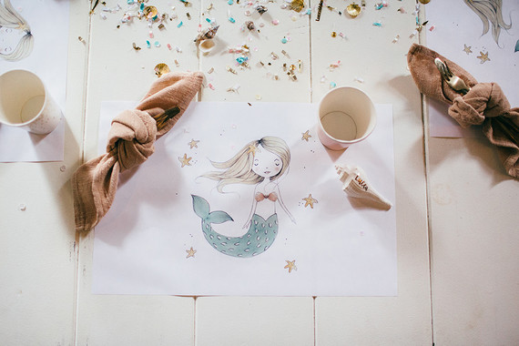 Mermaid 5th birthday party for Lucca Valentine Inspiration